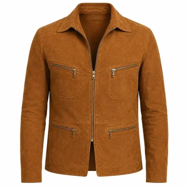 Brad Pitt Cliff Booth Suede Jacket