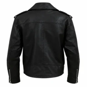 Alternative view of James Crockett Biker Leather Jacket